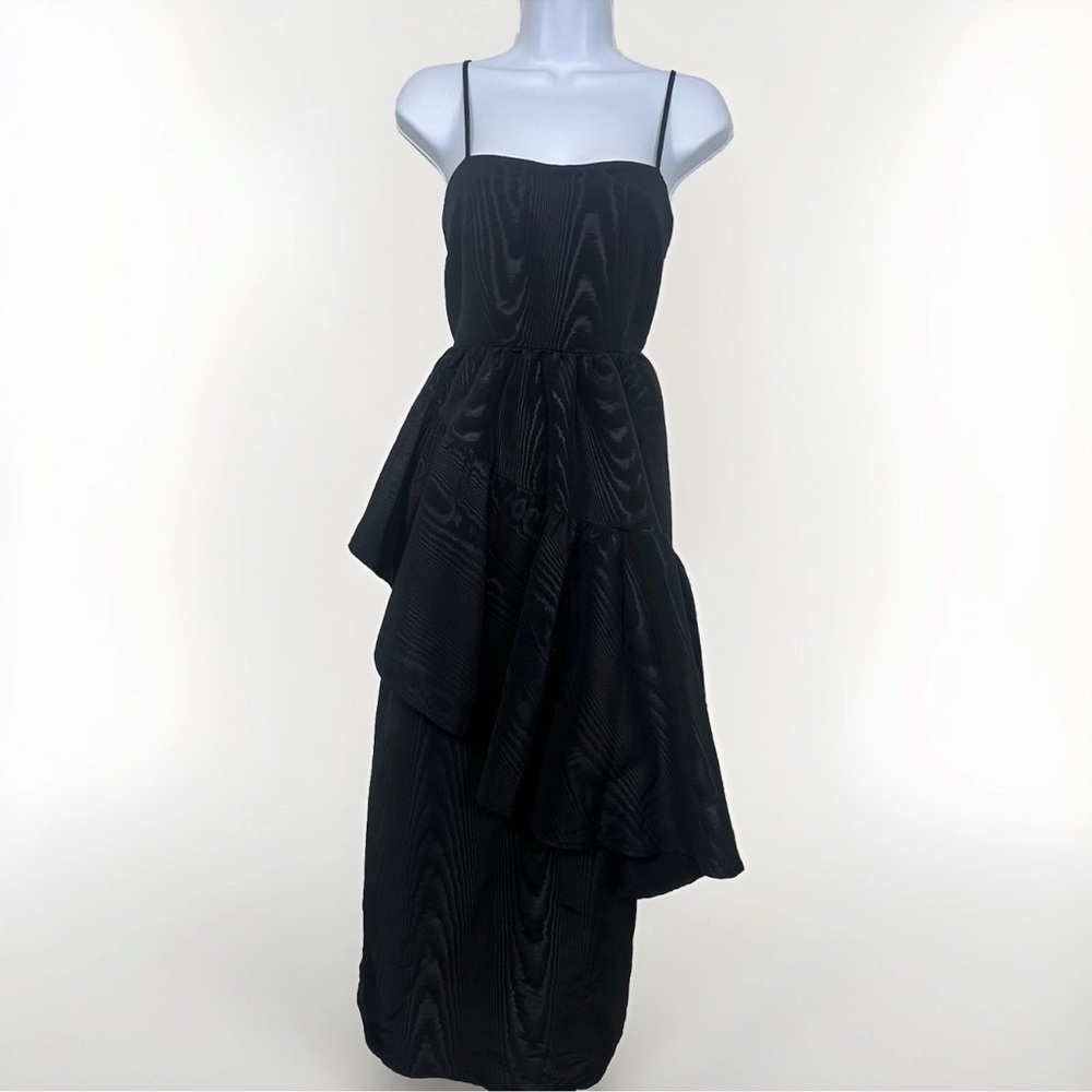 Kate Spade New York x Target Tiered Ruffle Black Tank Midi Dress Plus Size XS‎